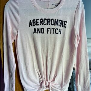 Abercrombie Kids -15/16 Womens Small/Medium Pink Tee with Black Sequin Logo